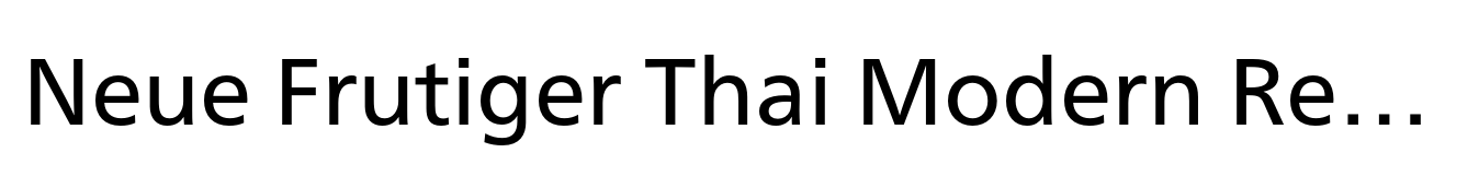 Neue Frutiger Thai Modern Regular